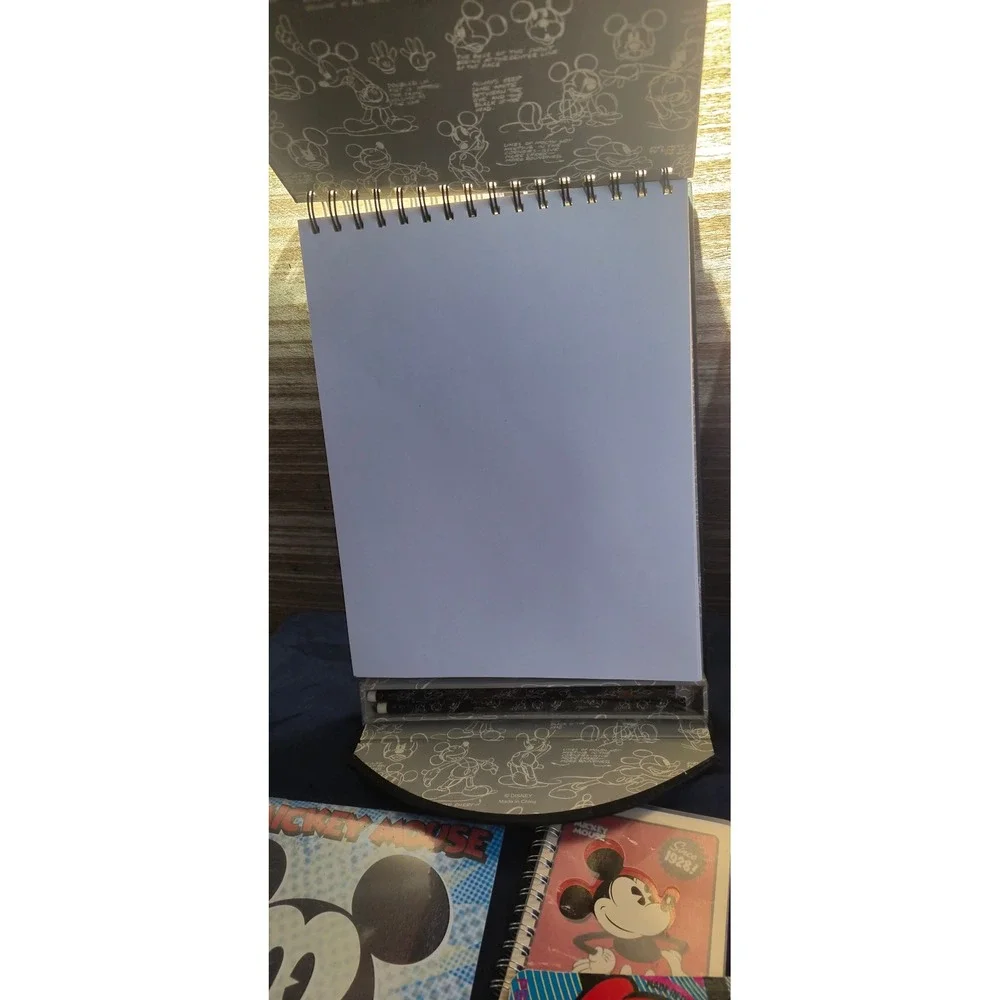 Disney Mickey Mouse Stationery Set Sketchbook Planner Calendars Pencils unopened